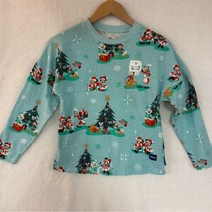 Disney Christmas Long Sleeve Shirt Teal size M (7/8) Kids